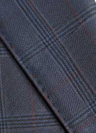 Centrion Men's Blue Glen Plaid Classic Fit Notch Lapels 2 Button Wool Suit