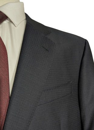 Armani Collezioni G Line Navy Microcheck Slim Fit Wool 2-Button Suit 44R
