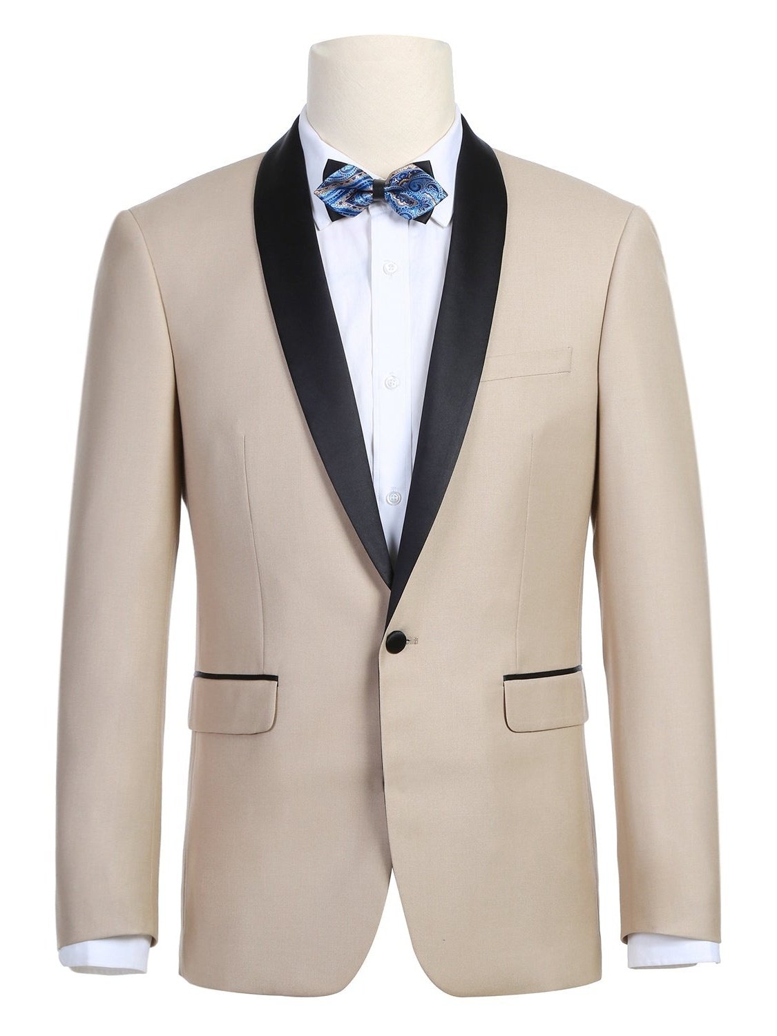 Men's Slim Fit 2-Piece Shawl Lapel Tuxedo Suit