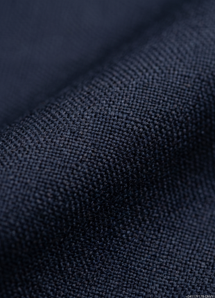 Canali Dark Navy Solid Slim Fit Peak Lapel Canvassed Wool Blend 3-Piece Suit- 46R