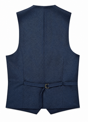 Michael Kors Navy & Blue Tonal Plaid Notch Lapel Classic Fit 3-Piece Wool Suit 48R