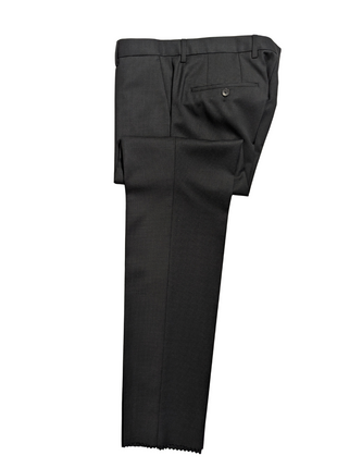 Hugo Boss Super 100s Black Textured Slim Fit Notch Lapels Wool 2-Button Suit - 38R