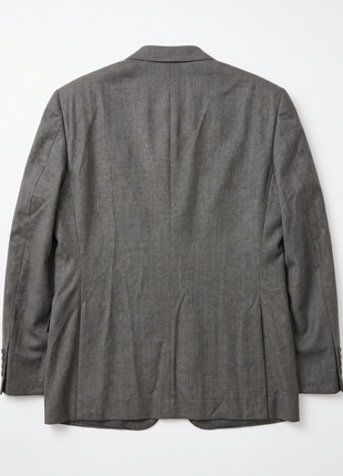Brunello Cucinelli Mens Gray Micro Houndstooth Fully-Canvassed Notch Lapel Slim Fit 3-Button Wool Silk Suit with Ticket Pocket  - 44L