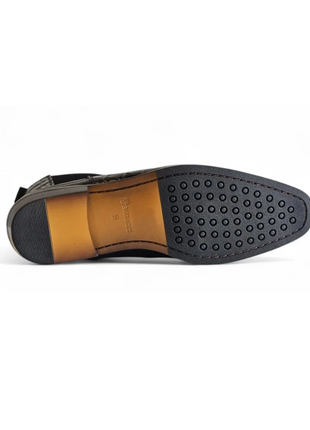 Carrucci Mens Black Crocodile Embossed Leather Chelsea Boots - The Suit Depot