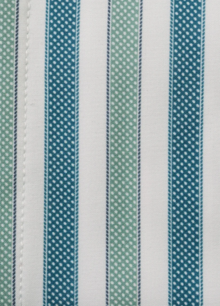 Steven Land Green & Teal Striped Club Collar French Cuff 100% Cotton Wrinkle & Shrink Free Dress Shirt