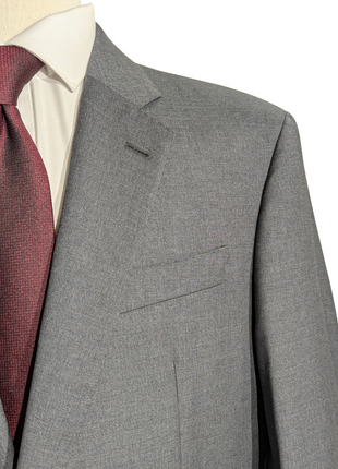 Emporio Armani G-Line Solid Gray 100% Wool Notch Lapel Slim Fit 2 Button Suit 42R