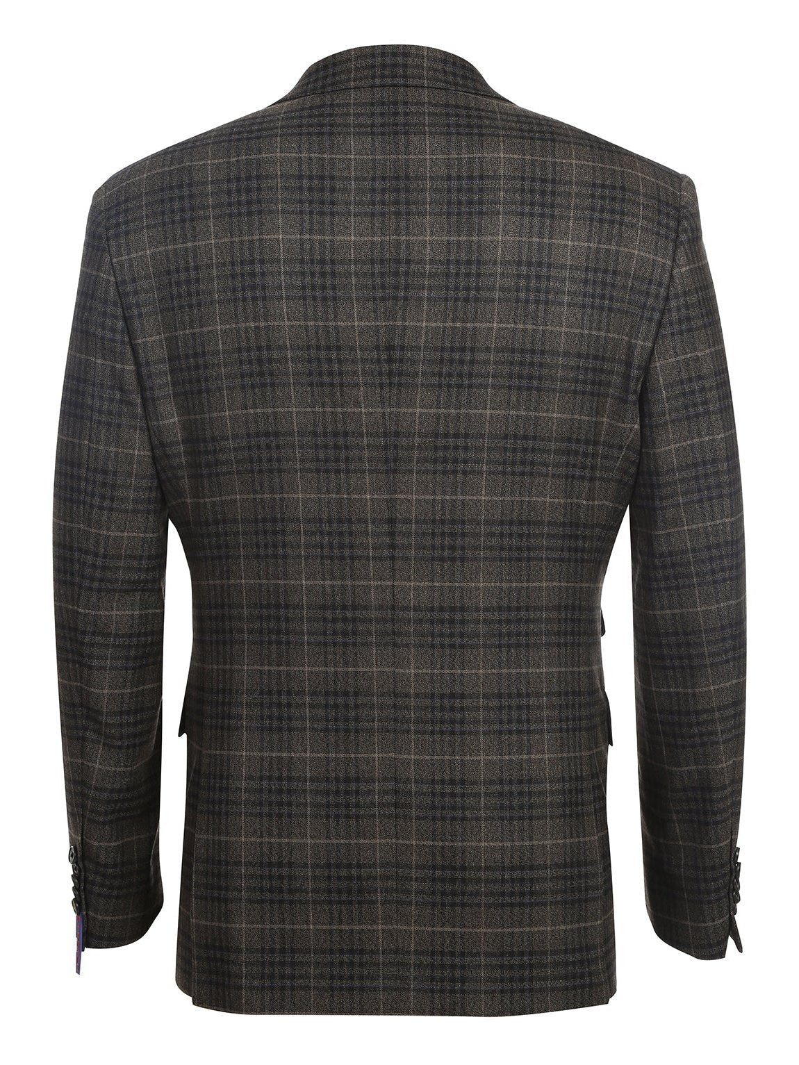 English Laundry Men's 3-Piece Slim Fit Check Peak Lapel Suit