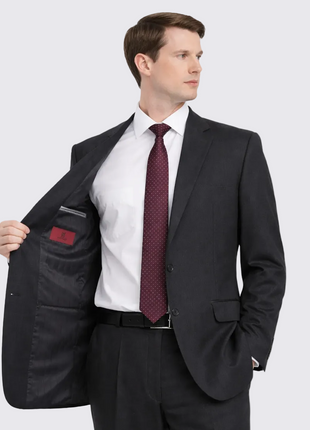 Raphael Men's Regular Classic Fit Charcoal Gray 2 Button Men's Suit - The Suit Depot