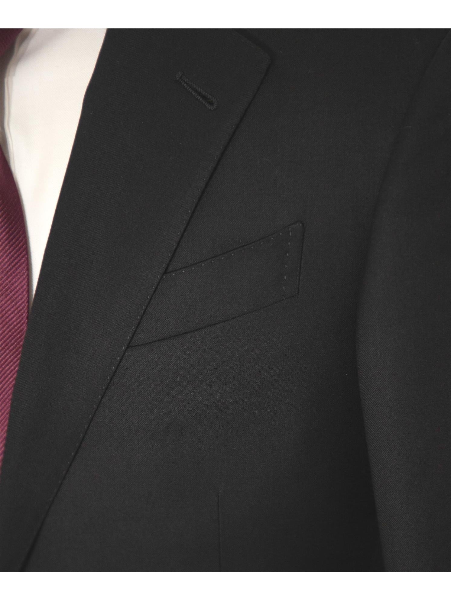 Ermenegildo Zegna Trofeo Mens 36R Drop 7 Black 100% Wool Modern