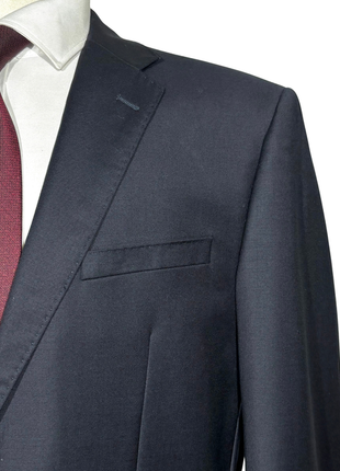 Revelli Solid Navy Notch Lapel Classic Fit 2-button Wool Suit - 44R