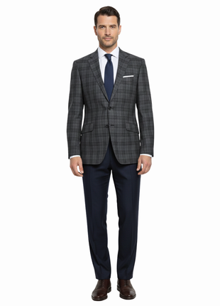 Men's Slim Fit Checked Suits