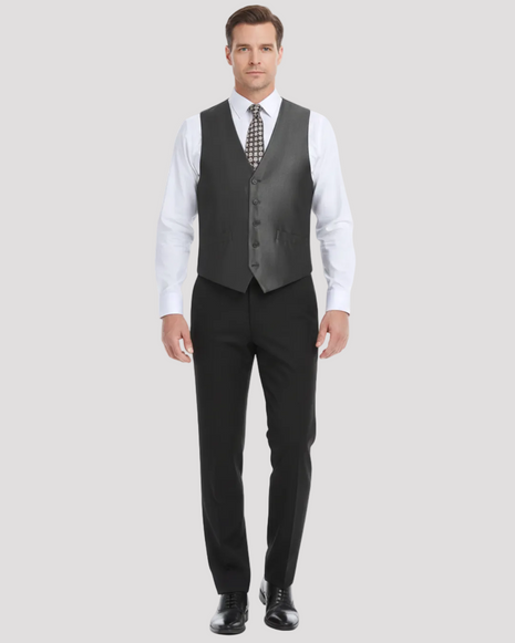 men's dress vest Men's Classic Fit Sharkskin Suit Vest – The Suit Depot