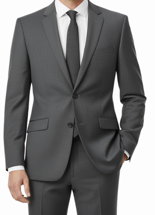 Raphael Men’s Slim Fit Charcoal Gray Notch Lapel Two Button Suit