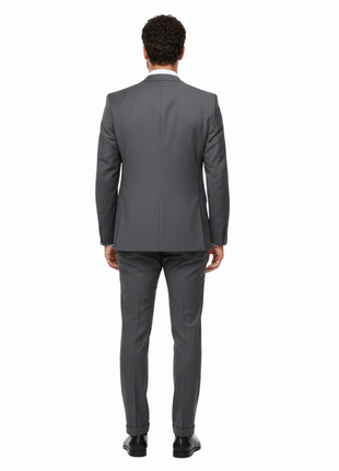 Raphael Men’s Slim Fit Charcoal Gray Notch Lapel Two Button Suit