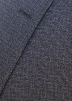 Hugo Boss Men's Charcoal Check 100% Wool Classic Fit Two Button Suit