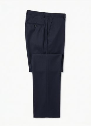 Mazara Mens Solid Navy Classic Fit Notch Lapel Wool Cashmere Blend 2-Button Suit