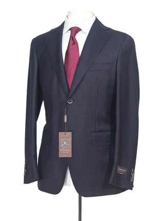 Canali Kei 38R Mens Navy Blue Pinstriped 2 Piece Classic Fit Suit