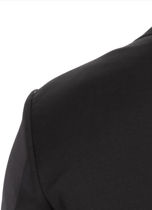 John Varvatos Half-Canvassed Black Two Button Wool Blend Suit