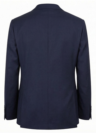 Tovaglia Solid Navy Portly Fit Notch Lapel Wool Cashmere 2-Button Suit