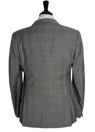 Armani Collezioni Gray Plaid Slim Fit Notch Lapel 2 Button Wool Suit 42R