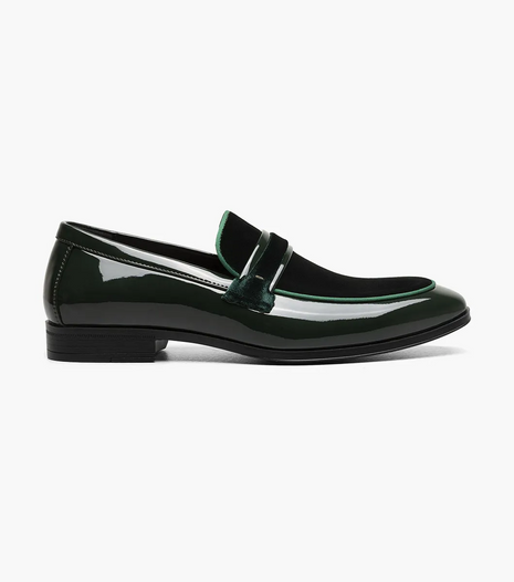 Stacy Adams Spratley Mens Green Slip-on Moc Toe Patent & Velour Dress – The  Suit Depot