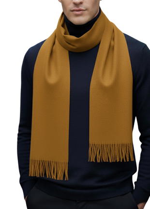 Tovaglia Mens Solid Cashmere Fringe Scarf