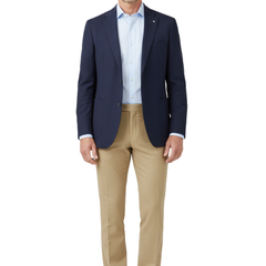 Men's Regular Fit Flat Front Wool Suit Pant - The Suit Depot
