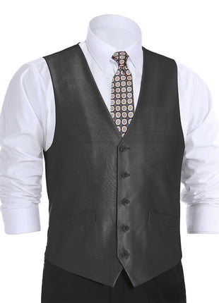 Men's Classic Fit Sharkskin Suit Vest