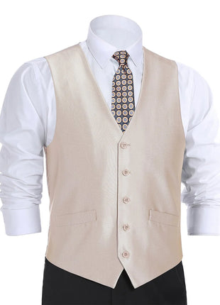 Men's Classic Fit Sharkskin Suit Vest