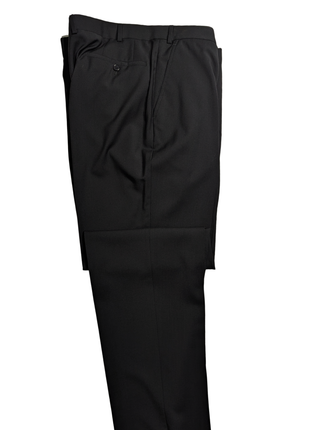 Armani Collezioni Solid Black Notch Lapel 3-Piece Wool Suit - 48R