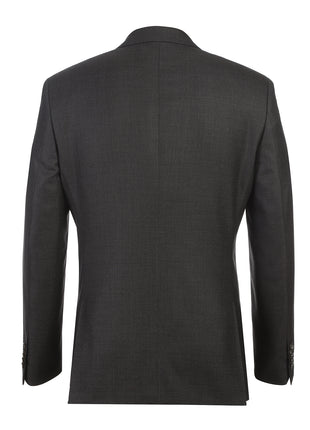 English Laundry Brown Weave Slim Fit Notch Lapel Wool Suit With Patch Pockets