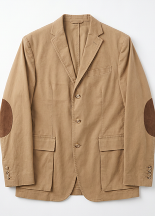 Polo Ralph Lauren Mens Tan Corduroy Classic Fit Cotton Blazer Sportcoat With Elbow Patches