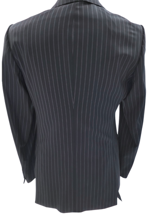 Armani Collezioni Dark Gray Stripe Classic Fit Notch Lapel Two Button Suit 40L