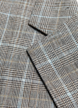 Vitali Windowpane Brown Modern Fit Notch Lapel 2-Button Sport Coat