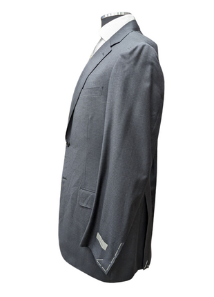 Canali 1934 Mens Charcoal Gray Check 44L Drop 7 100% Wool 2 Button 2 Piece Suit