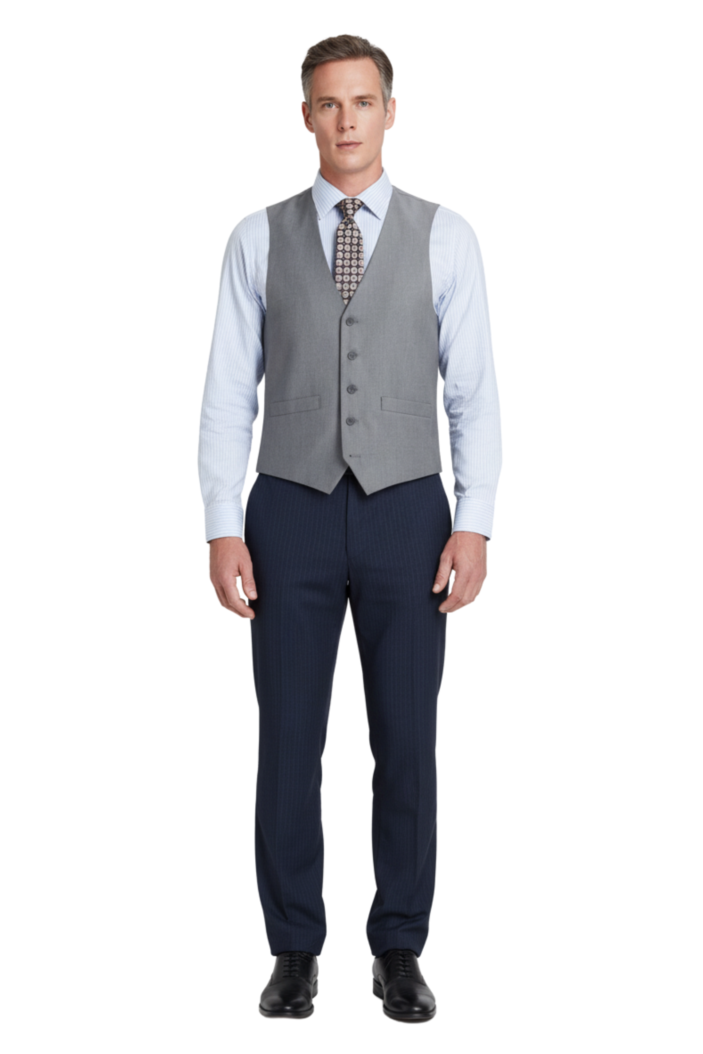 grey dress vest mens Joseph Abboud Modern Fit Wool Men's Suit Vest , Gray Solid