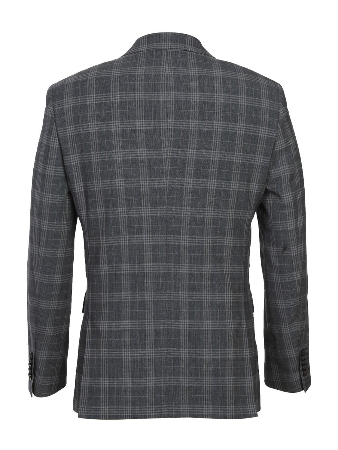 Gray Check Peak Wool Suit