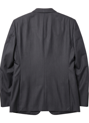 Corneliani Collection Mens Charcoal and Gray Mixed Pattern Peak Lapel Slim Fit 3-Piece Wool Blend Suit - 44R