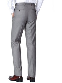 Thumbnail for Men's Regular Fit Flat Front Wool Suit Pant