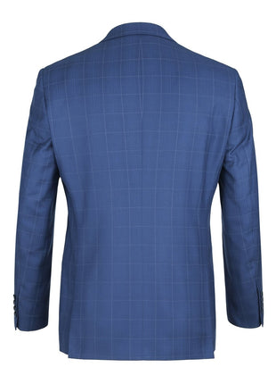 Men's Slim Fit 2-Piece Single Breasted Check Dress Suit