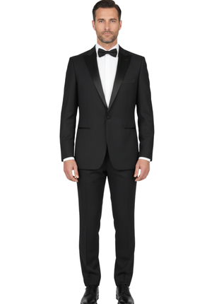 Men's Tuxedo Peak Lapel Dress Suit