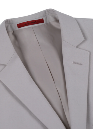 Raphael Solid Beige Notch Lapel Classic Fit Two Button Suit