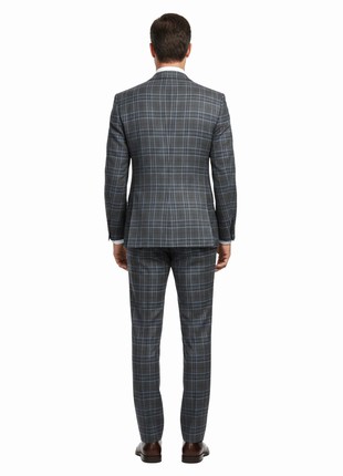 Men's Slim Fit Checked Suits - The Suit Depot