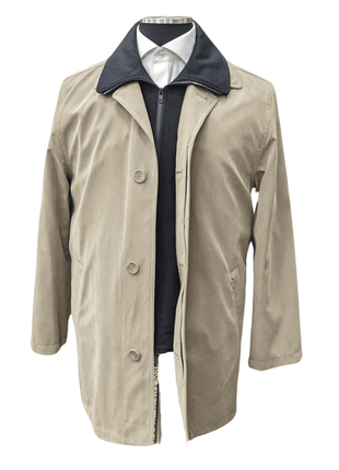 Men's Water-Proof Iconic Taupe Raincoat Jacket With Removable Liner