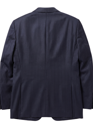Canali Navy Striped Classic Fit Canvassed Notch Lapel Wool 2-Button Suit 40L