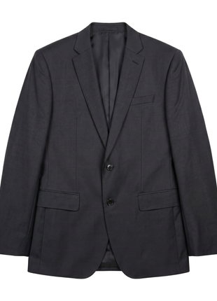 Hugo Boss Black Geometric Texture Slim Fit Notch Lapel Super 100’s Wool 2-Button Suit 40R