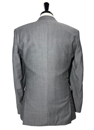 Hugo Boss Super 100s Gray Birdseye Notch Lapels 2-Button Wool Suit - 38R