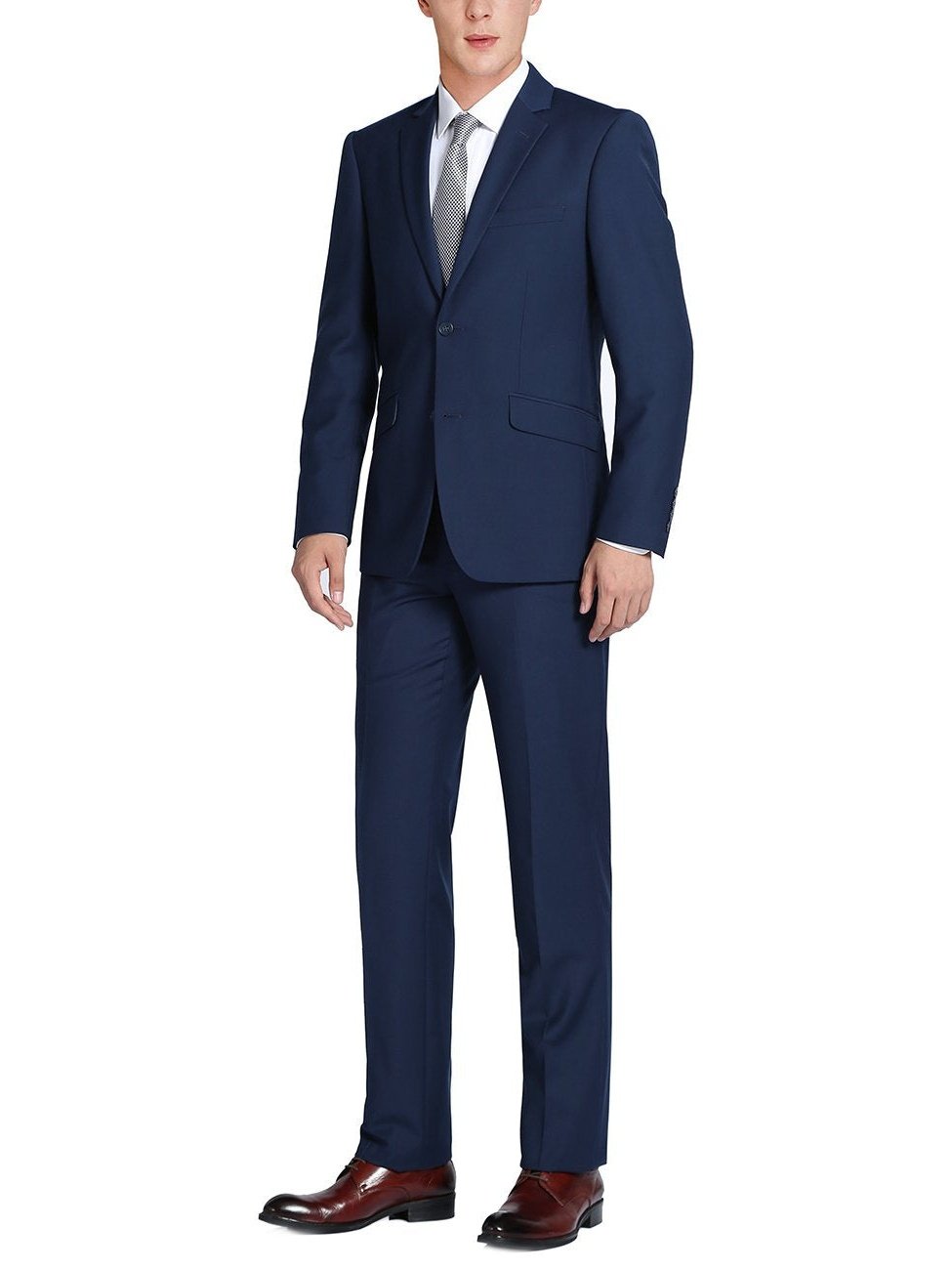 Men's 2-Piece Slim Fit Single Breasted Notch Lapel Suit