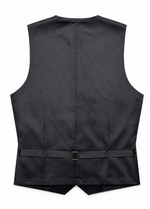 Polo Ralph Lauren Mens Solid Black Notch Lapel Custom Fit 3-Piece Wool Suit - 40L