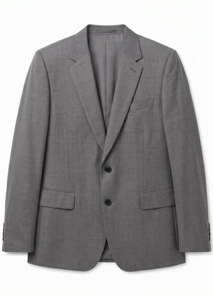 Paul Smith Mens Gray Textured Half Canvassed Notch Lapel Slim Fit 2-Button Wool Suit  - 44R